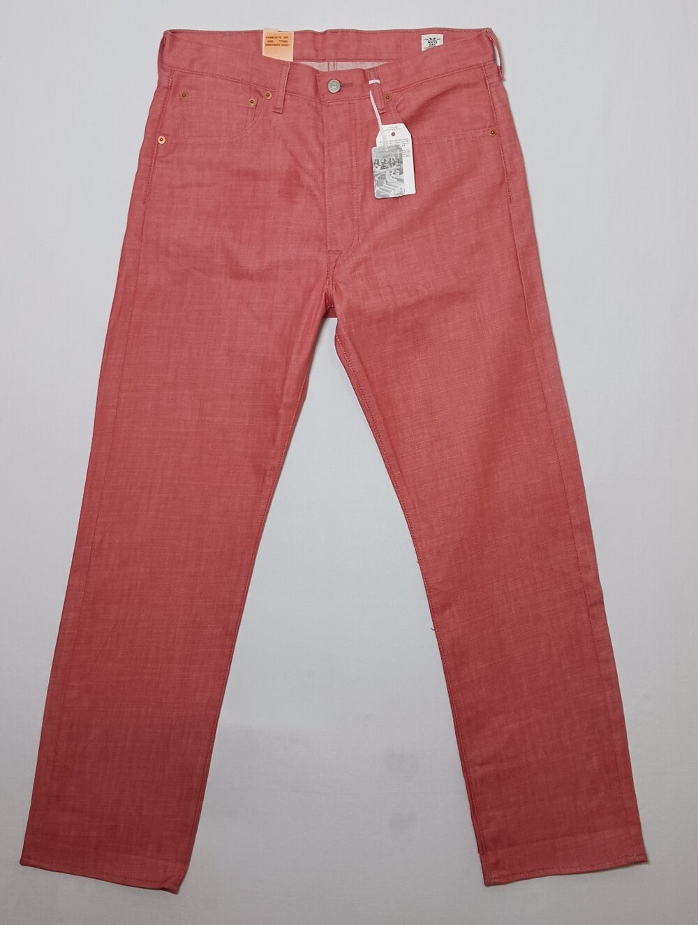Levi's 501 Mens White Oak Cone Denim Jeans 33X32 Coral NWT Button Fly